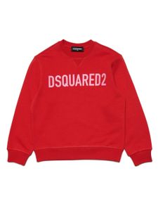 DSQUARED2 KIDS sweat en coton à logo imprimé - Rouge