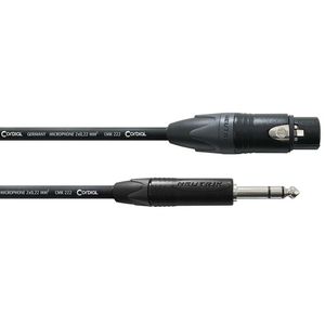 Cordial CPM 2.5 FV Neutrik verloopkabel 1x XLR female naar 1x jack stereo 2,5m