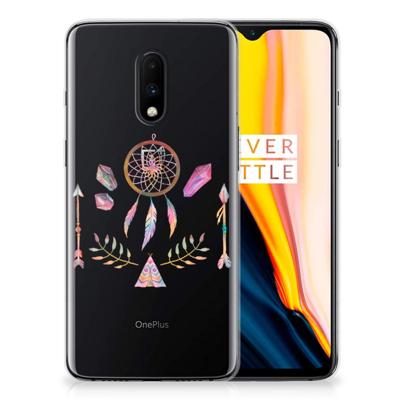 OnePlus 7 Telefoonhoesje met Naam Boho Dreamcatcher OnePlus 7 Telefoonhoesje met Naam Boho Dreamcatcher