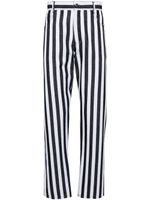 Moschino striped straight-leg trousers - Noir