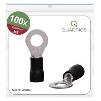 Quadrios 22C453 Ringkabelschoen Dwarsdoorsnede (max.): 4.0 mm² Gat diameter: 6.5 mm Deels geïsoleerd Zwart 1 set(s) - thumbnail