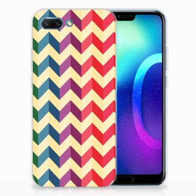 Huawei Honor 10 TPU bumper Zigzag Multi Color