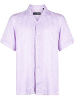 Lardini short-sleeved linen shirt - Violet