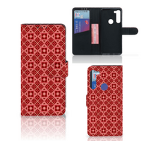 Motorola G8 Power Telefoon Hoesje Batik Rood