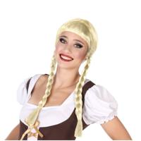 Atosa Verkleedpruik Dames Hannah - Blond - Met lange vlechtjes - lang haar - Duits - Oktoberfest   -