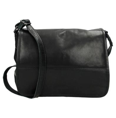 Old West Crossbody Schoudertas met Overslag Zwart