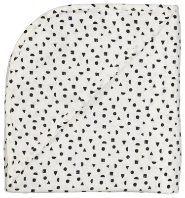 HEMA Baby Badcape Hydrofiel 100x100 (zwart/wit)