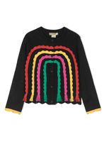 Stella McCartney Kids cardigan à motif arc-en-ciel - Noir