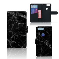 OnePlus 5T Bookcase Marmer Zwart - Origineel Cadeau Vader