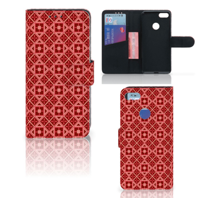 Motorola Moto E6 Play Telefoon Hoesje Batik Rood Motorola Moto E6 Play Telefoon Hoesje Batik Rood