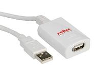 ROLINE USB 2.0 verlenging, wit, 5 m