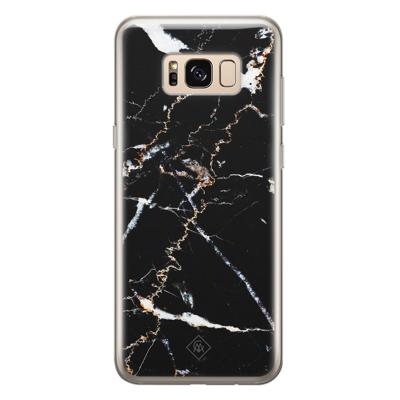 Samsung Galaxy S8 siliconen hoesje - Marmer zwart Samsung Galaxy S8 siliconen hoesje - Marmer zwart