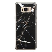 Samsung Galaxy S8 siliconen hoesje - Marmer zwart