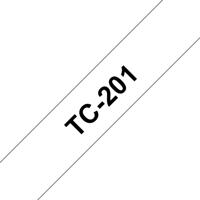 Brother TC-201 Labeltape Tapekleur: Wit Tekstkleur: Zwart 12 mm 7.7 m