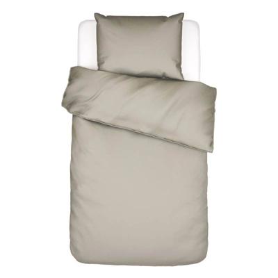 Essenza Minte Dekbedovertrek - 1-persoons (140x200/220 Cm + 1 Sloop) - Katoen Satijn - Cement
