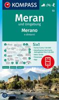 Wandelkaart 53 Meran - Merano | Kompass - thumbnail