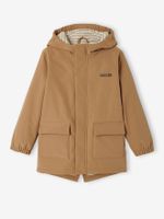 Lichte jongensparka met capuchon beige