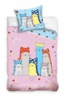Carbotex Dekbedovertrek Sweet Dreams - katten 160 x 200 cm