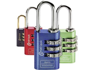 Burg Wächter 2er Set Duo 88 20 F SB Hangslot Blauw, Groen, Rood, Zwart Cijferslot