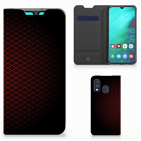 Samsung Galaxy A40 Hoesje met Magneet Geruit Rood