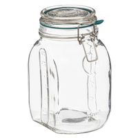 5Five Weckpot/inmaakpot Jarro - 1,5L - glas - beugelsluiting - D15 x H20 cm   -