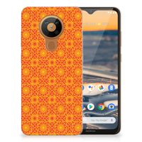 Nokia 5.3 TPU bumper Batik Oranje - thumbnail