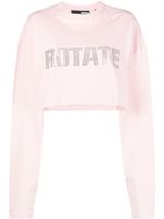 ROTATE BIRGER CHRISTENSEN haut crop à sequins - Rose