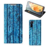 OPPO Reno3 | A91 Book Wallet Case Wood Blue - thumbnail