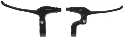 Saccon remgrepen set V brake/rollerbrake 4 vinger zwart 2 delig Saccon remgrepen set V brake/rollerbrake 4 vinger zwart 2 delig