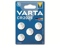 Varta batterijen Electronics CR2025 Lithium knoopcel 3V batterij verpakking met 5 stuks knoopcellen in originele blisterverpakking met 5 stuks