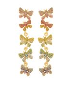 Oscar de la Renta boucles d'oreilles pendantes Butterfly à ornements en cristal - thumbnail