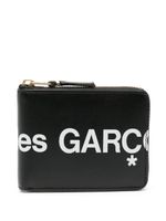 Comme Des Garçons Wallet portefeuille en cuir à logo imprimé - Noir