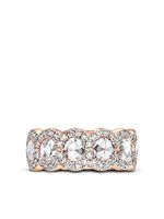 David Morris bague en or rose 18ct ornée de diamants - thumbnail