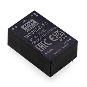 Mean Well MDD03G-12 DC/DC-converter, print 125 mA 3 W Aantal uitgangen: 2 x Inhoud 1 stuk(s)