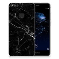 Huawei P10 Lite TPU Siliconen Hoesje Marmer Zwart - Origineel Cadeau Vader