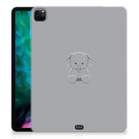 iPad Pro 12.9 (2020) | iPad Pro 12.9 (2021) Tablet Back Cover Grijs Baby Olifant - thumbnail