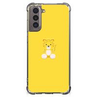 Samsung Galaxy S21 Stevig Bumper Hoesje Baby Leopard - thumbnail