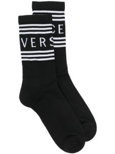 Versace chaussettes 90s Vintage Logo - Noir