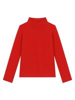 Dolce & Gabbana Kids embroidered-logo roll-neck top - Rouge