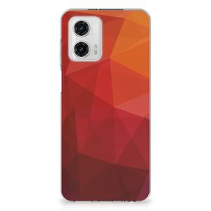 TPU Hoesje voor Motorola Moto G73 Polygon Red