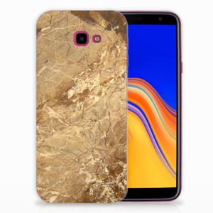 Samsung Galaxy J4 Plus (2018) TPU Siliconen Hoesje Marmer Creme