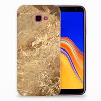 Samsung Galaxy J4 Plus (2018) TPU Siliconen Hoesje Marmer Creme - thumbnail