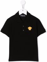 Versace Kids polo à logo Medusa brodé - Noir - thumbnail