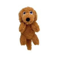 KONG Comfort Pups lage vulling pluche vacht en kreukelig geluid met pieper (medium, goudie)
