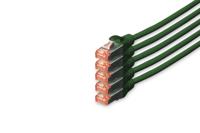 Digitus DK-1644-100-G-5 RJ45 Netwerkkabel, patchkabel CAT 6 S/FTP 10.00 m Groen Folie afscherming, Afscherming totaal, Afgeschermd, Halogeenvrij, Simplex,