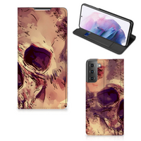 Mobiel BookCase Samsung Galaxy S21 Plus Skullhead - thumbnail