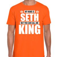 Naam My name is Seth but you can call me King shirt oranje cadeau shirt 2XL  -