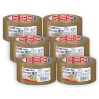 Tesa Ultra Strong-verpakkingstape van robuust en veilig pvc, bruin, 66 m x 50 mm, set van 6