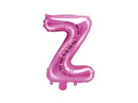 Folieballon Letter &apos;Z&apos; Donker Roze - 35cm - thumbnail