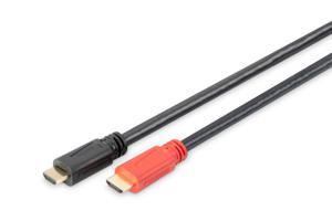 Digitus AK-330105-150-S HDMI-kabel HDMI Aansluitkabel HDMI-A-stekker, HDMI-A-stekker 15.00 m Zwart Vergulde steekcontacten